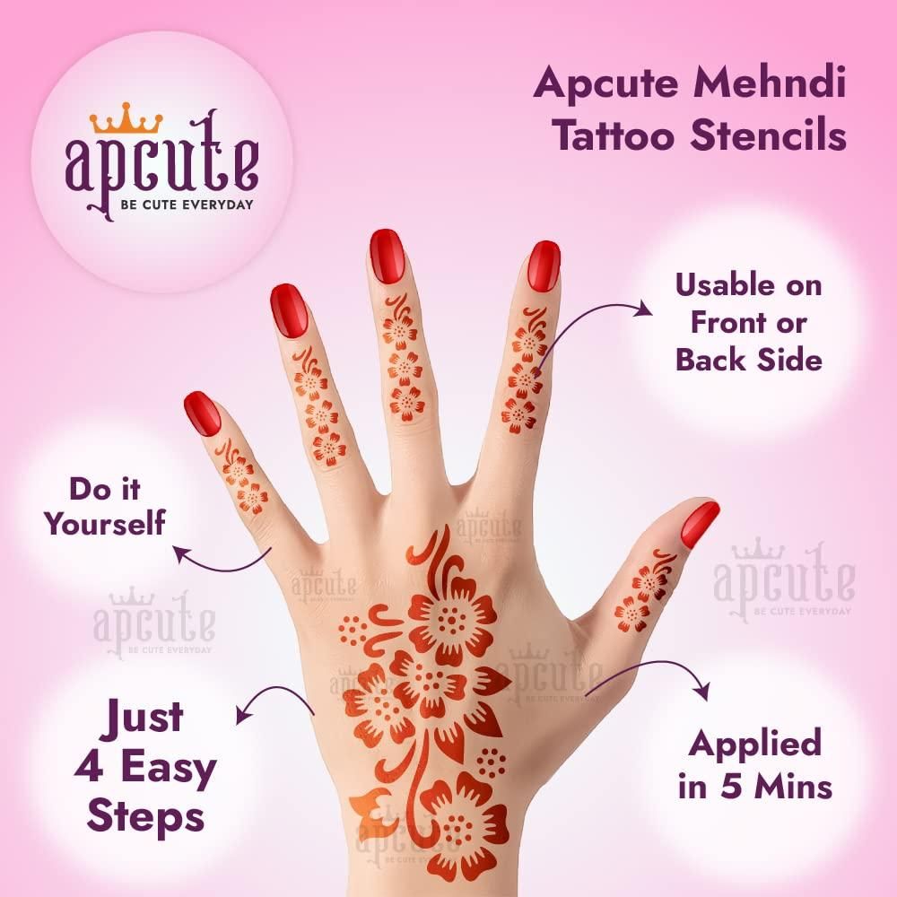 4 Set Apcute Mehandi For Hands