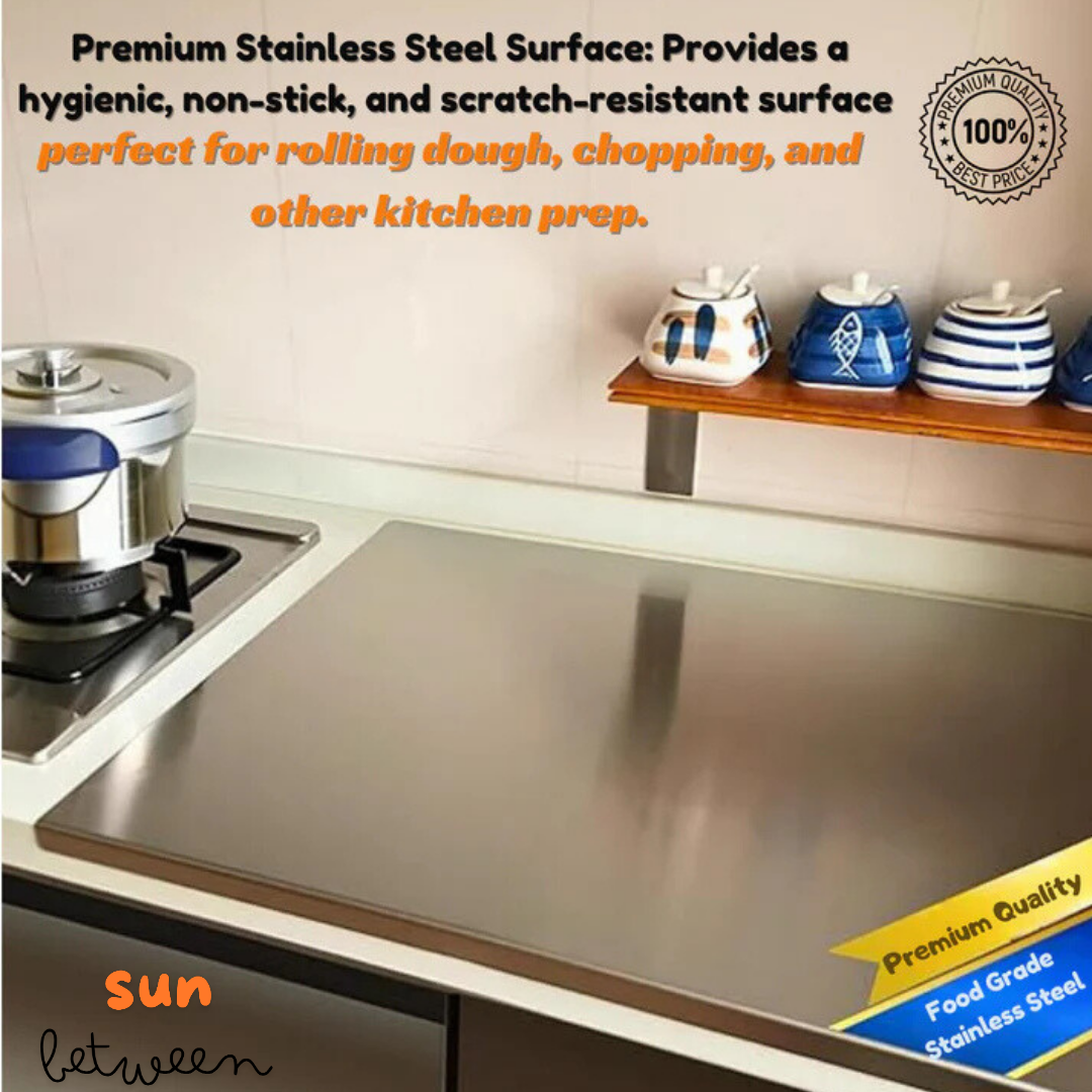 Stainless Steel Chopping Board & Kitchen Countertop  (Original Big Size) Diwali Offer - Lowest Price of the Month