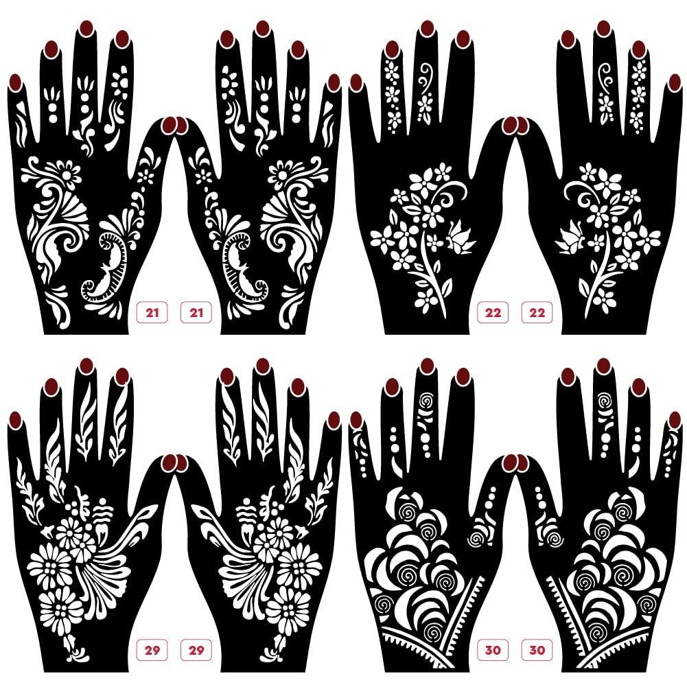 4 Set Apcute Mehandi For Hands