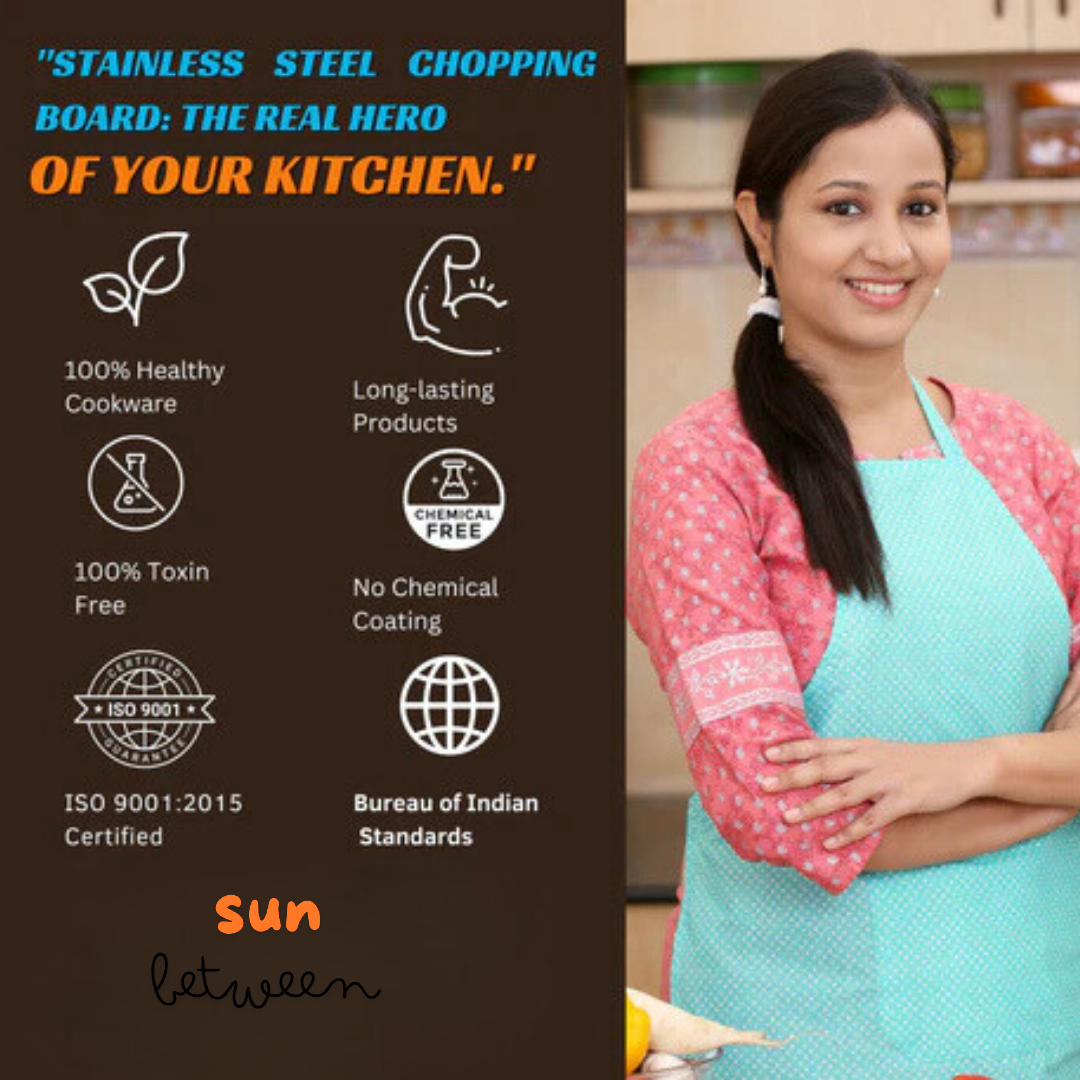 Stainless Steel Chopping Board & Kitchen Countertop  (Original Big Size) Diwali Offer - Lowest Price of the Month