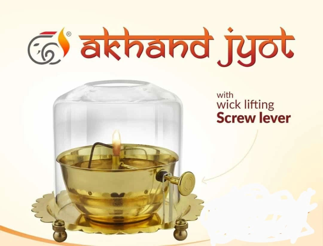 Akhand Jyot Diya With Wick Lifting Screw Lever